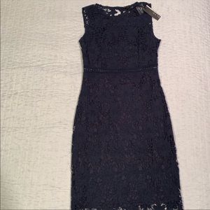 Blue Knee Length Lace Dress *REPOSH